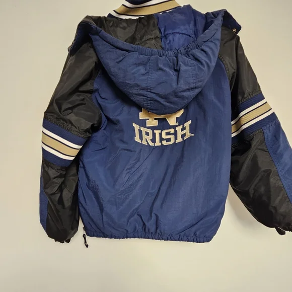 Vintage 90s Norte Dame Fighting Irish Starter Pullover Jacket Size L